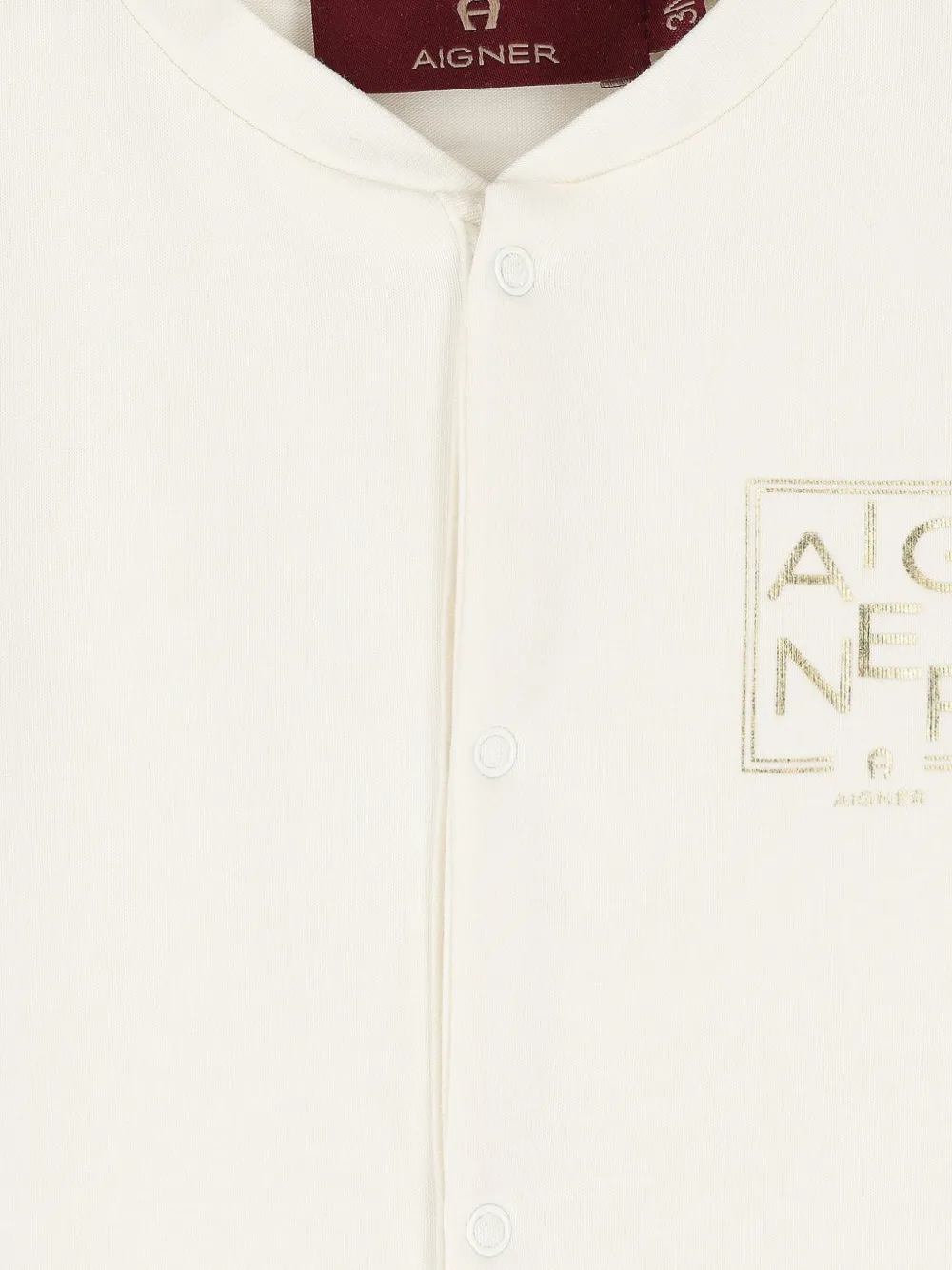 Aigner Kids Romper met logoprint Beige