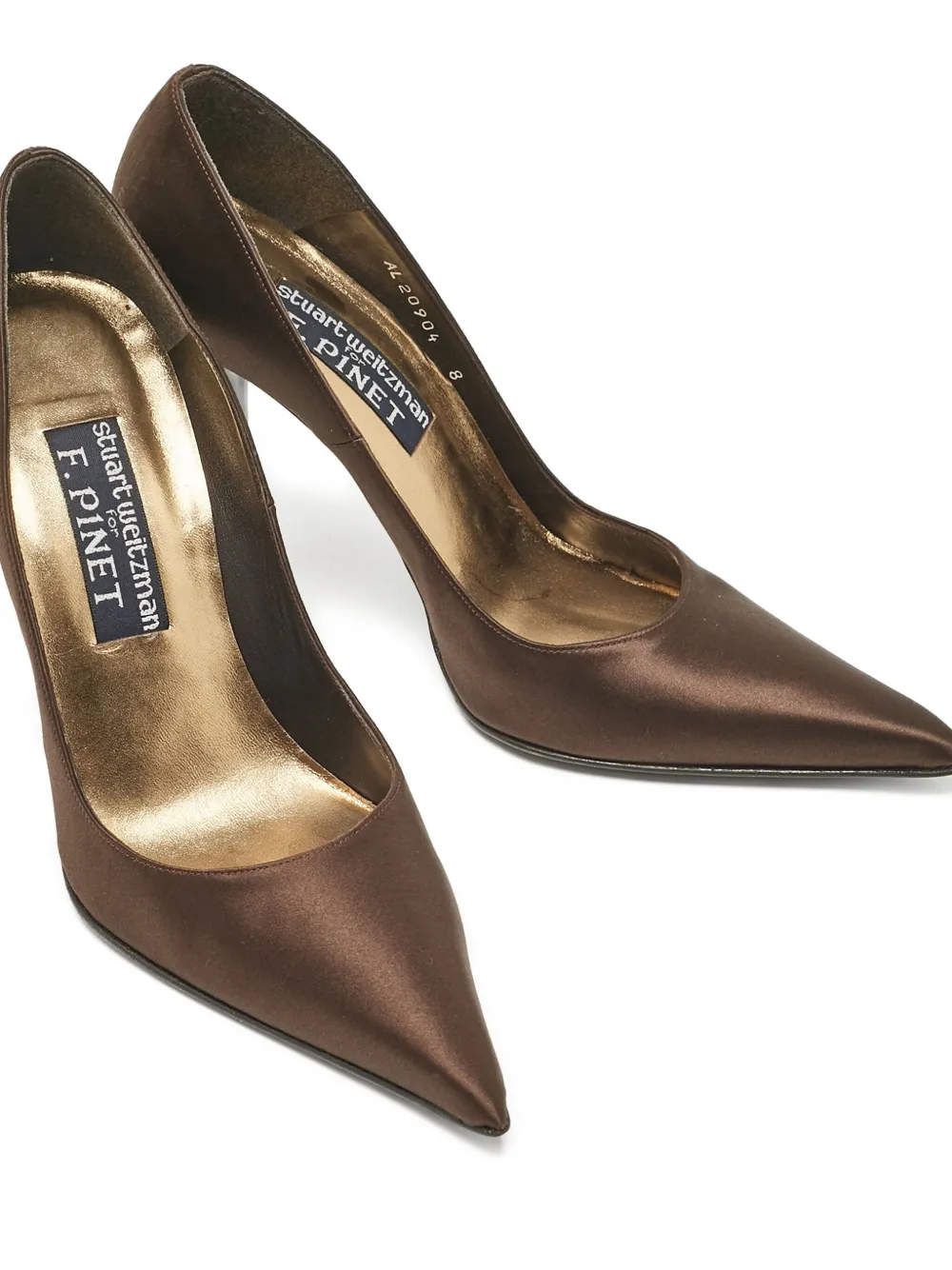 Stuart Weitzman pre-owned 110mm pointed-toe satin pumps | Image 2