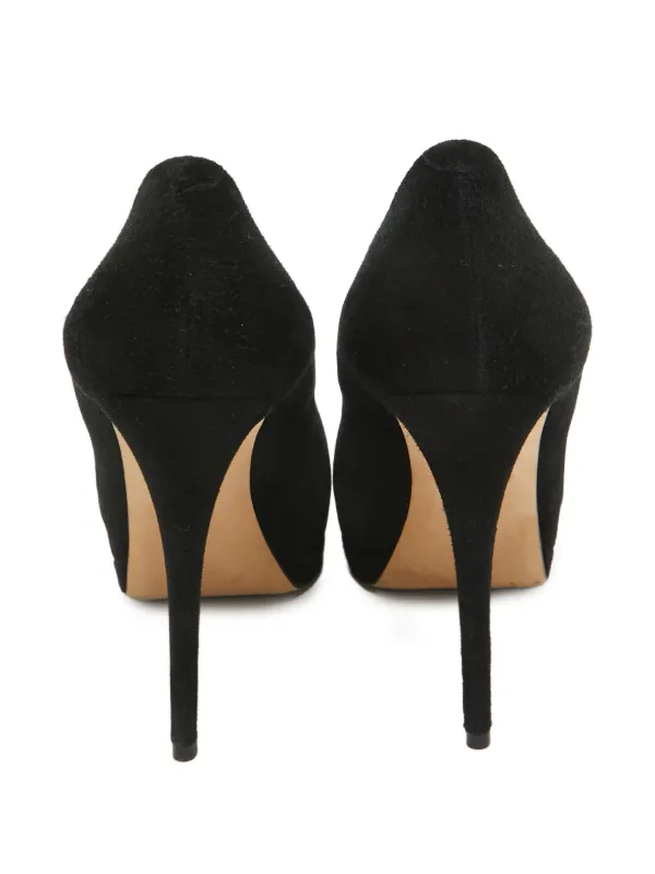 Giuseppe Zanotti Vintage ビジューリボン ピープトゥパンプス Giuseppe Zanotti Vintage ビジューリボン ピープトゥパンプス