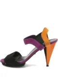 Gucci Pre-Owned 100mm suede platform sandals - Black