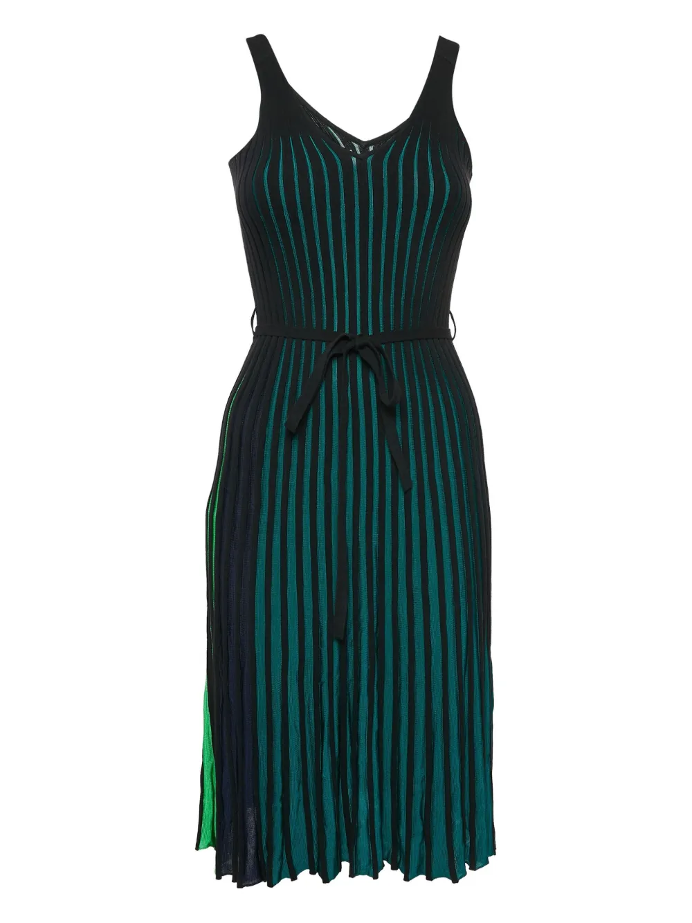 Kenzo Pre-Owned ribbed pleated dress | Black | Image 1