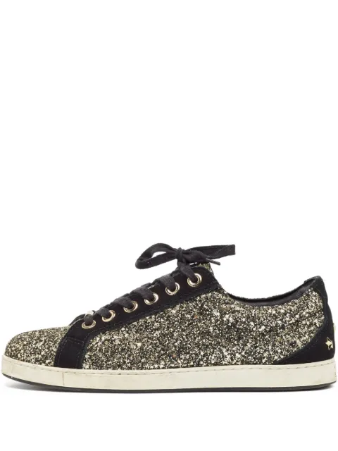 Jimmy Choo Pre-Owned glitter-detail sneakers