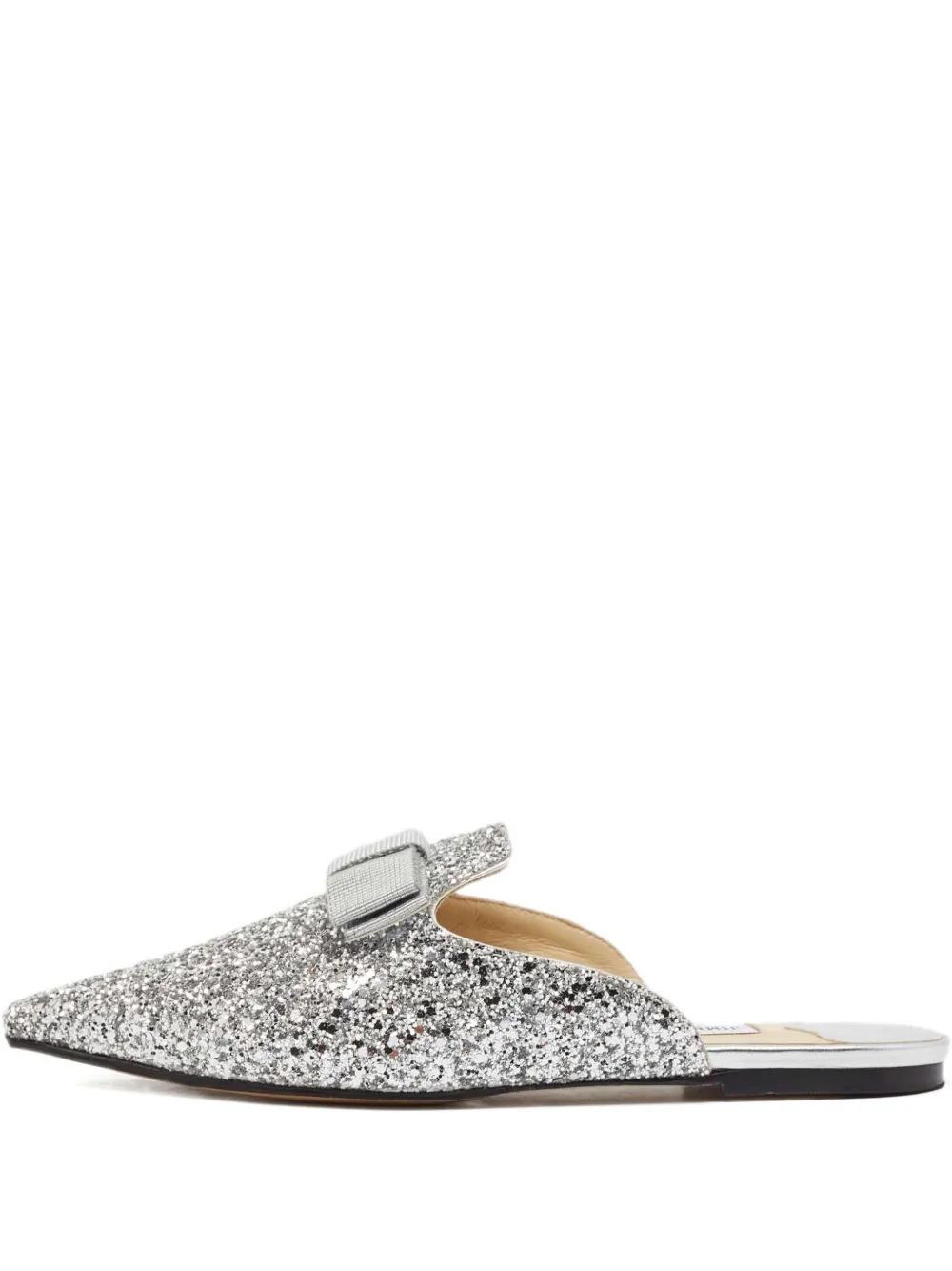 Jimmy Choo Pre-Owned glitter-detailing mules | argent | Image 1