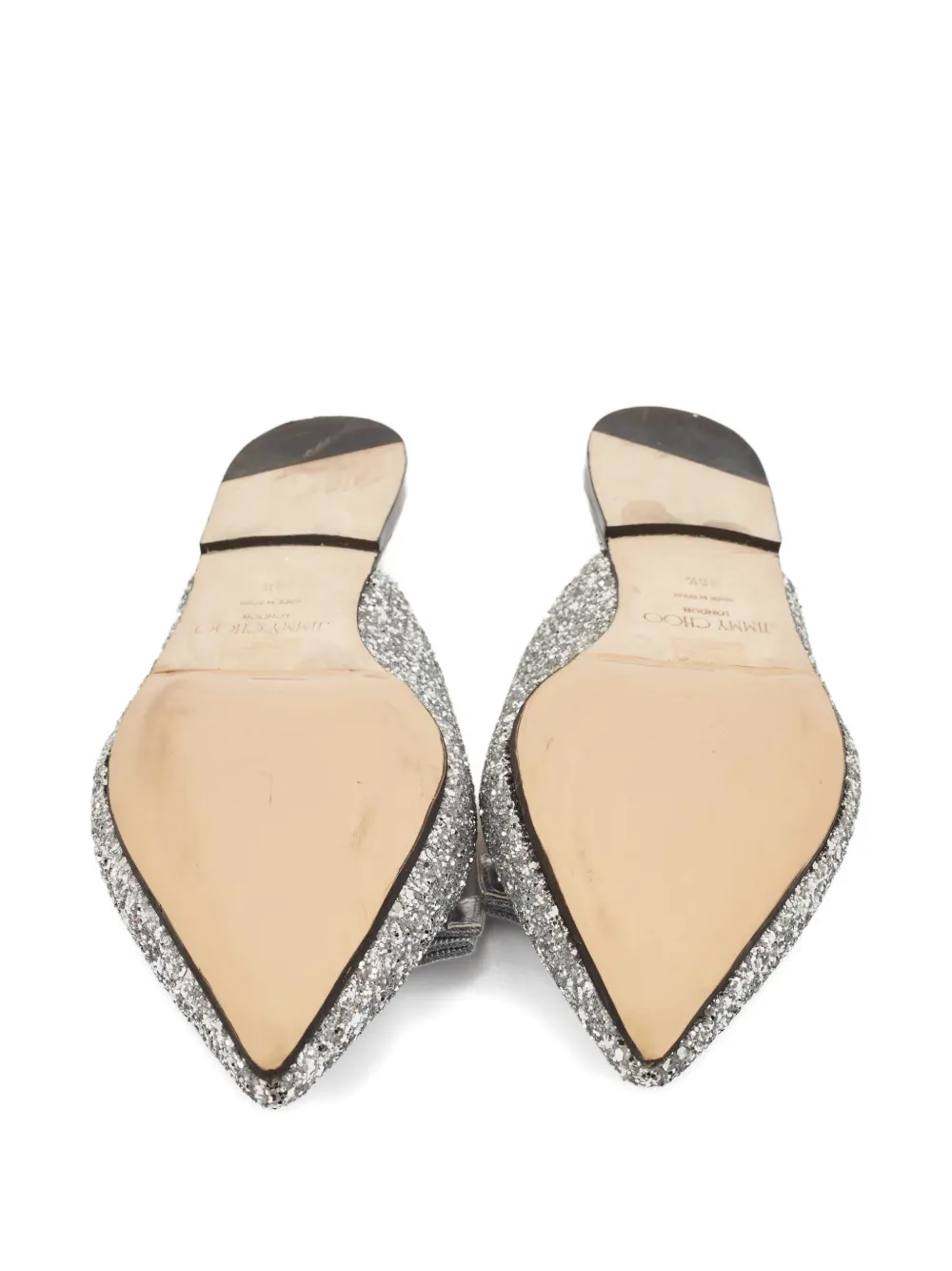 Pre-owned Jimmy Choo Glitter-detailing Mules
