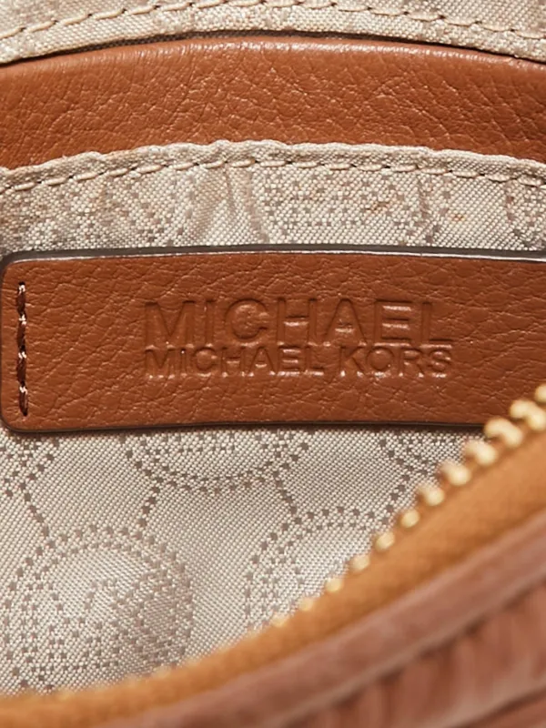 【ほぼ未使用】MICHAEL KORS ボディバッグ メンズ レザー ブラウン マイケルコース ショルダーバッグ レディース ジェットセット スモール