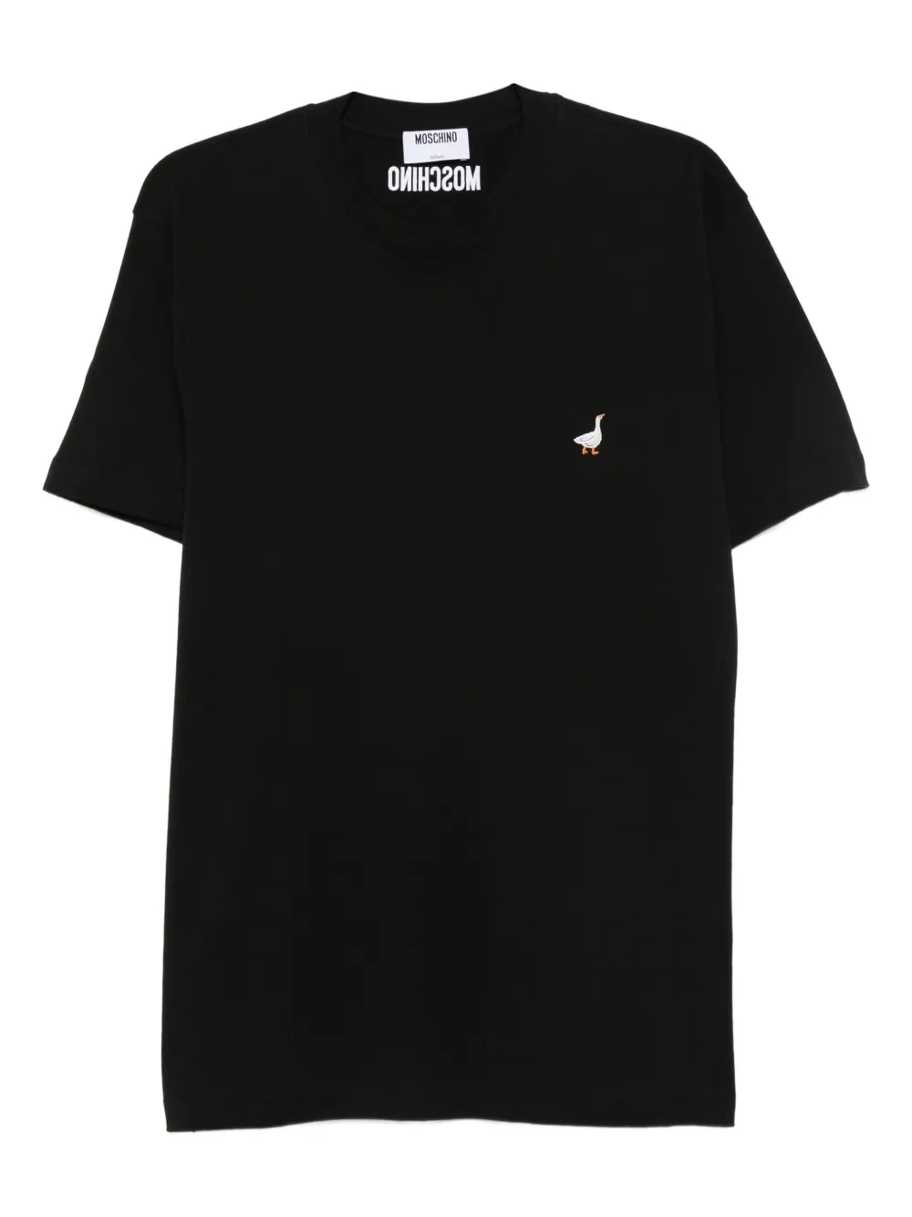 Moschino embroidered-goose T-shirt Zwart