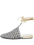 CHANEL Pre-Owned ankle-wrap mules sandals - White
