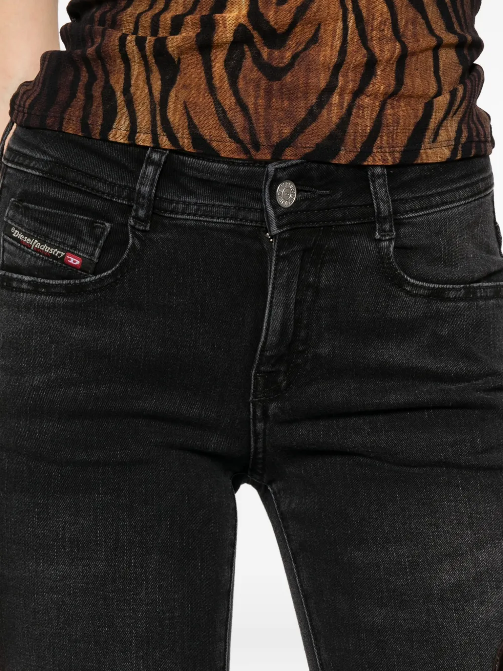 Diesel Jeans met logolabel Zwart