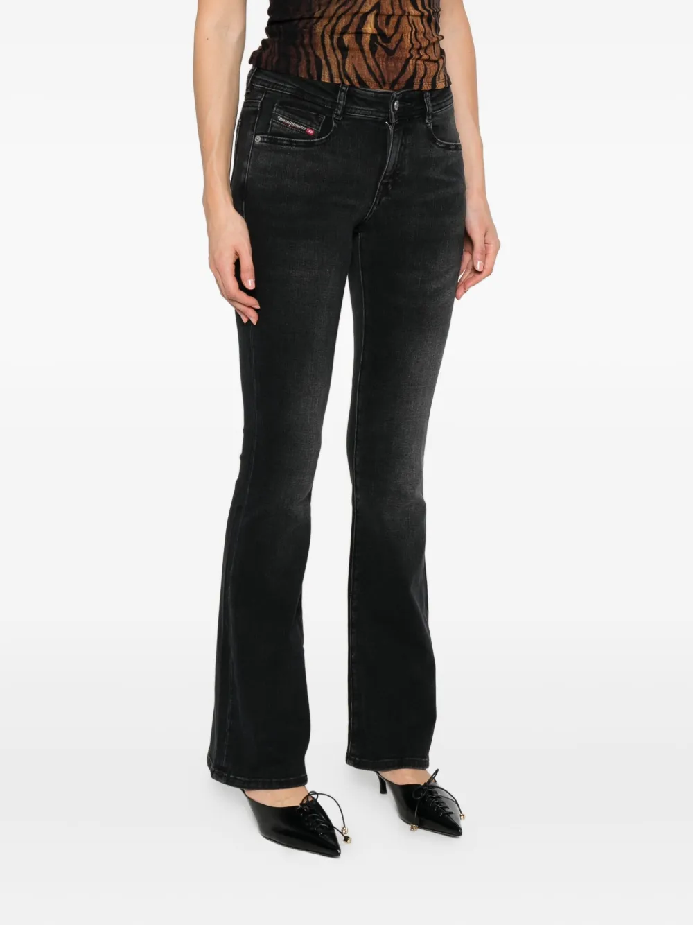 Diesel Jeans met logolabel Zwart
