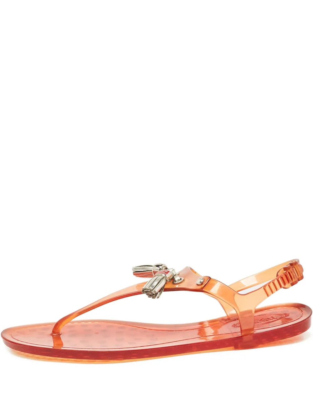 Tod's Vintage pre-owned transparent jelly sandals | Orange | Image 1