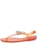 Tod's Vintage pre-owned transparent jelly sandals - Orange