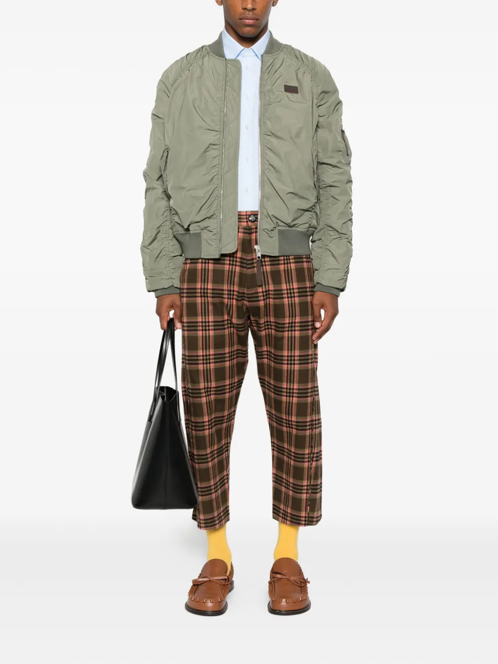 Moschino Bomberjack met ruches Groen