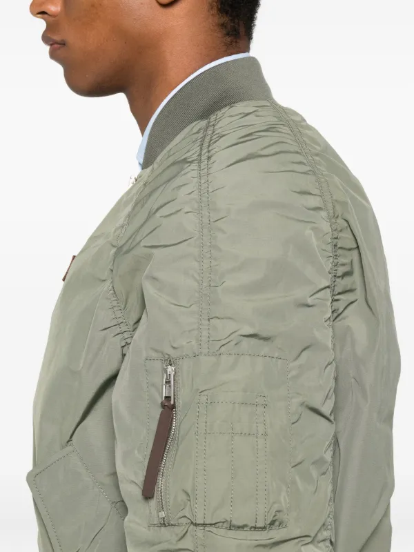 Moschino Ruffled Bomber Jacket Green FARFETCH PH