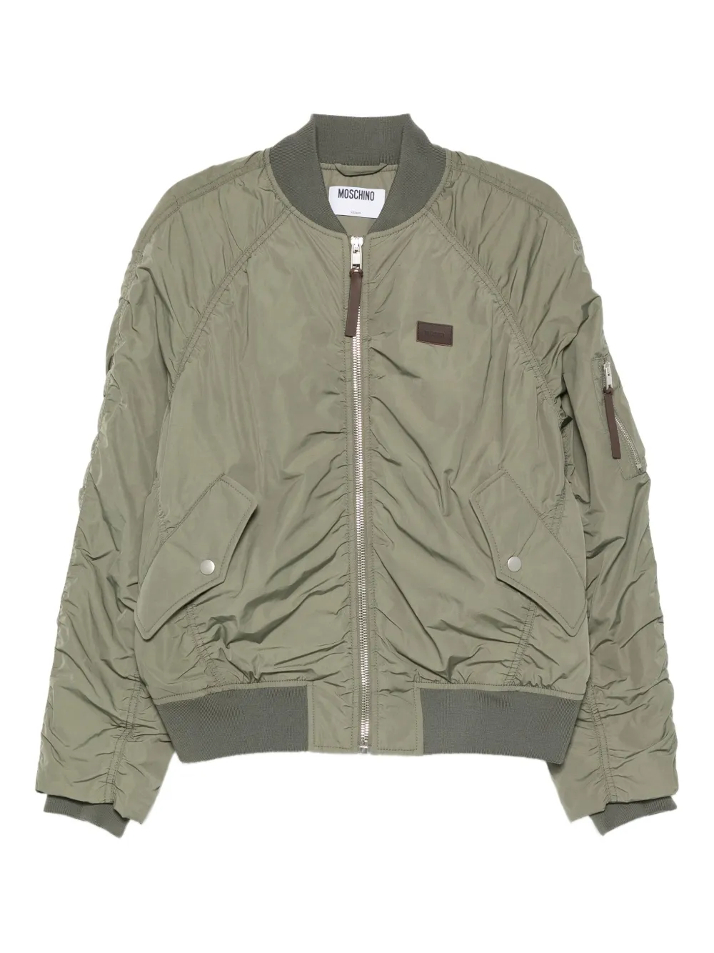 Moschino Bomberjack met ruches Groen