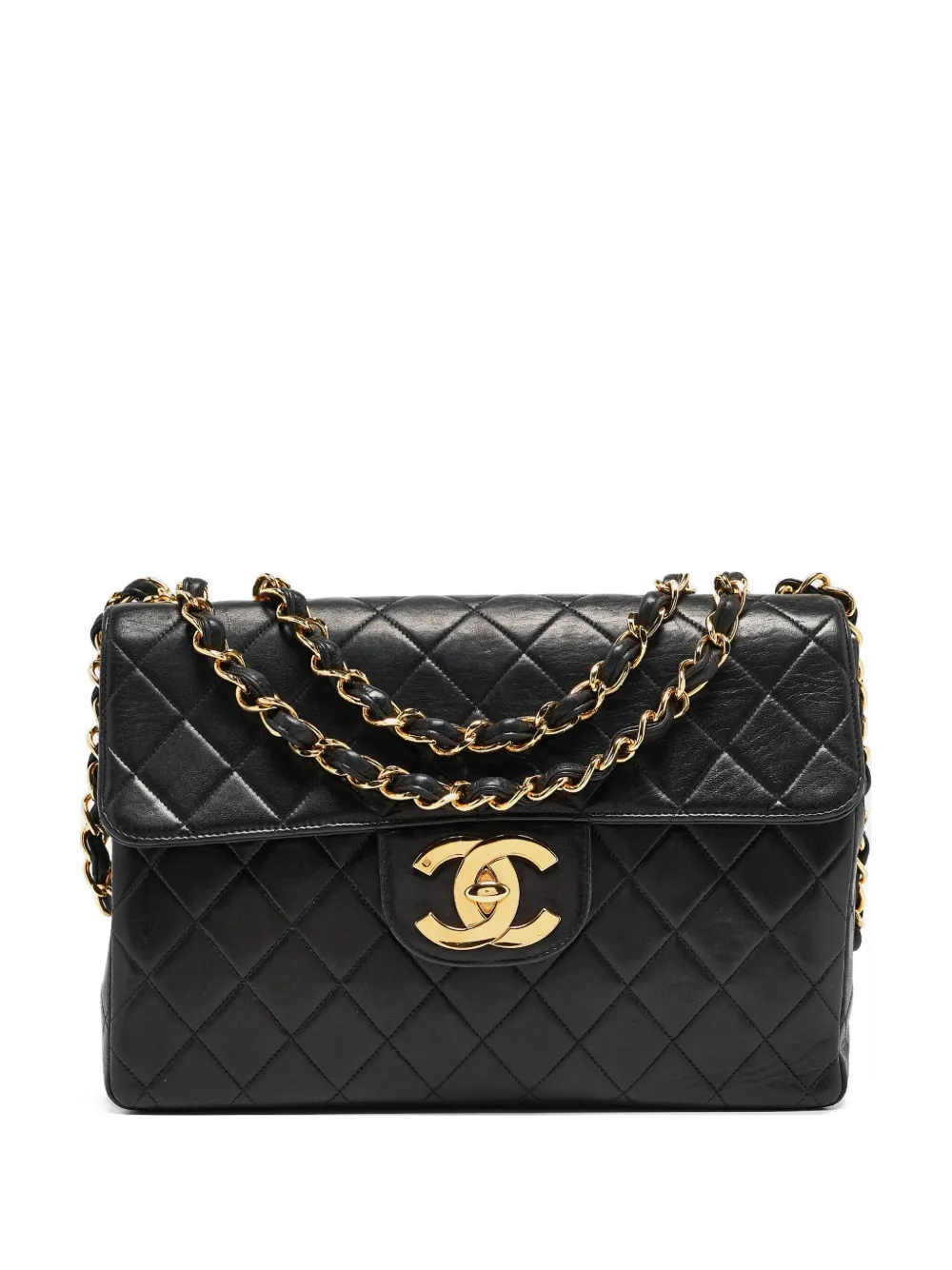 CHANEL Pre-Owned キルティングレザー ショルダーバッグ - ブラック CHANEL Pre-Owned キルティングレザー ショルダーバッグ - ブラック
