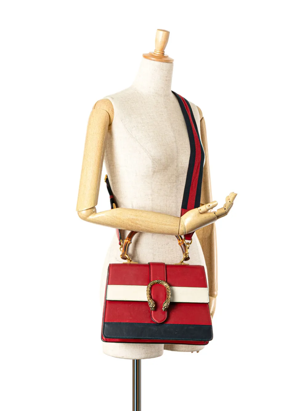 Gucci Pre-Owned 2016-2024 Medium Leather Bamboo Dionysus Web satchel | Pre-Owned | Image 2