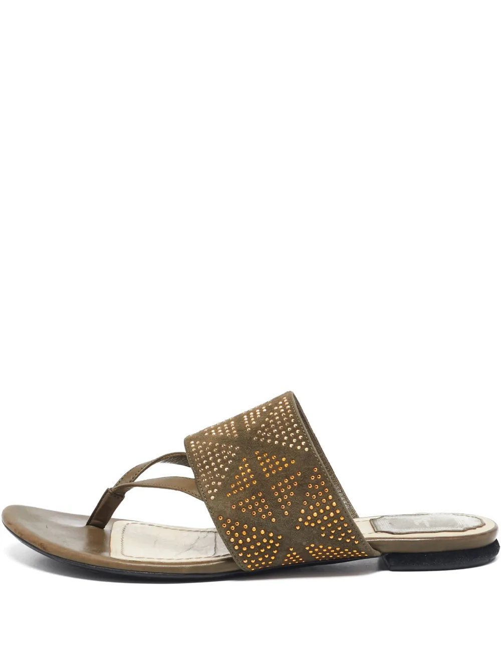 Pre-owned Dior Stud-embellished Flat Sandals
