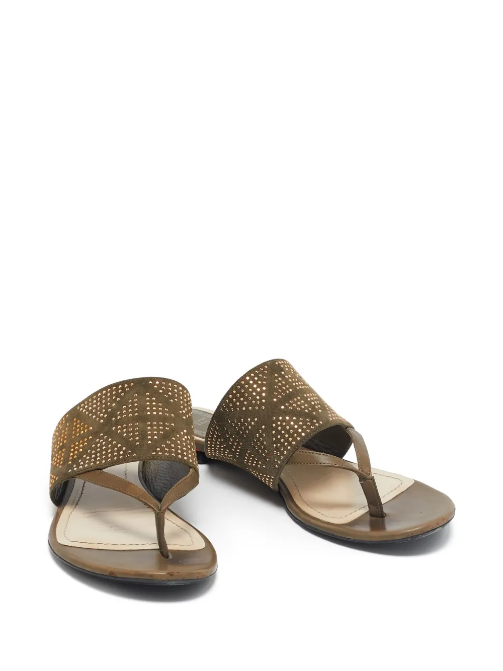 Christian Dior Pre-Owned Sandalen met studs - Groen