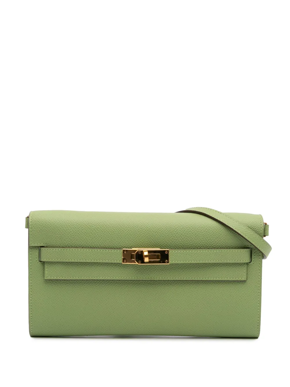 Hermès Pre-Owned 2020 Epsom Kelly To Go Wallet crossbody bag - グリーン Hermès Pre-Owned 2020 Epsom Kelly To Go Wallet crossbody bag - グリーン