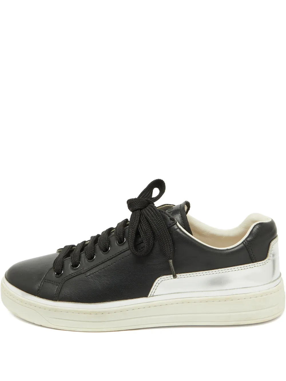 Prada Pre-Owned 2023 leather sneakers - ブラック Prada Pre-Owned 2023 leather sneakers - ブラック