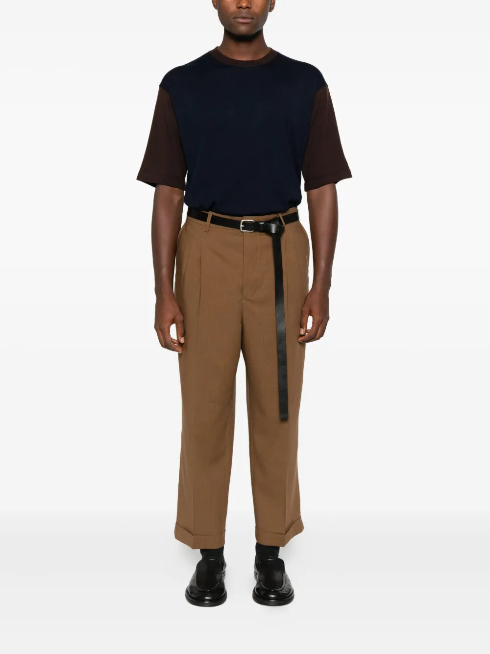Lanvin short-sleeve colour-block t-shirt - Blauw