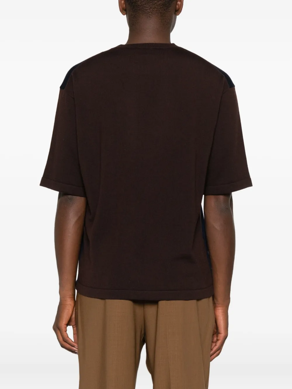 Lanvin T-shirt met colourblocking en korte mouwen Blauw