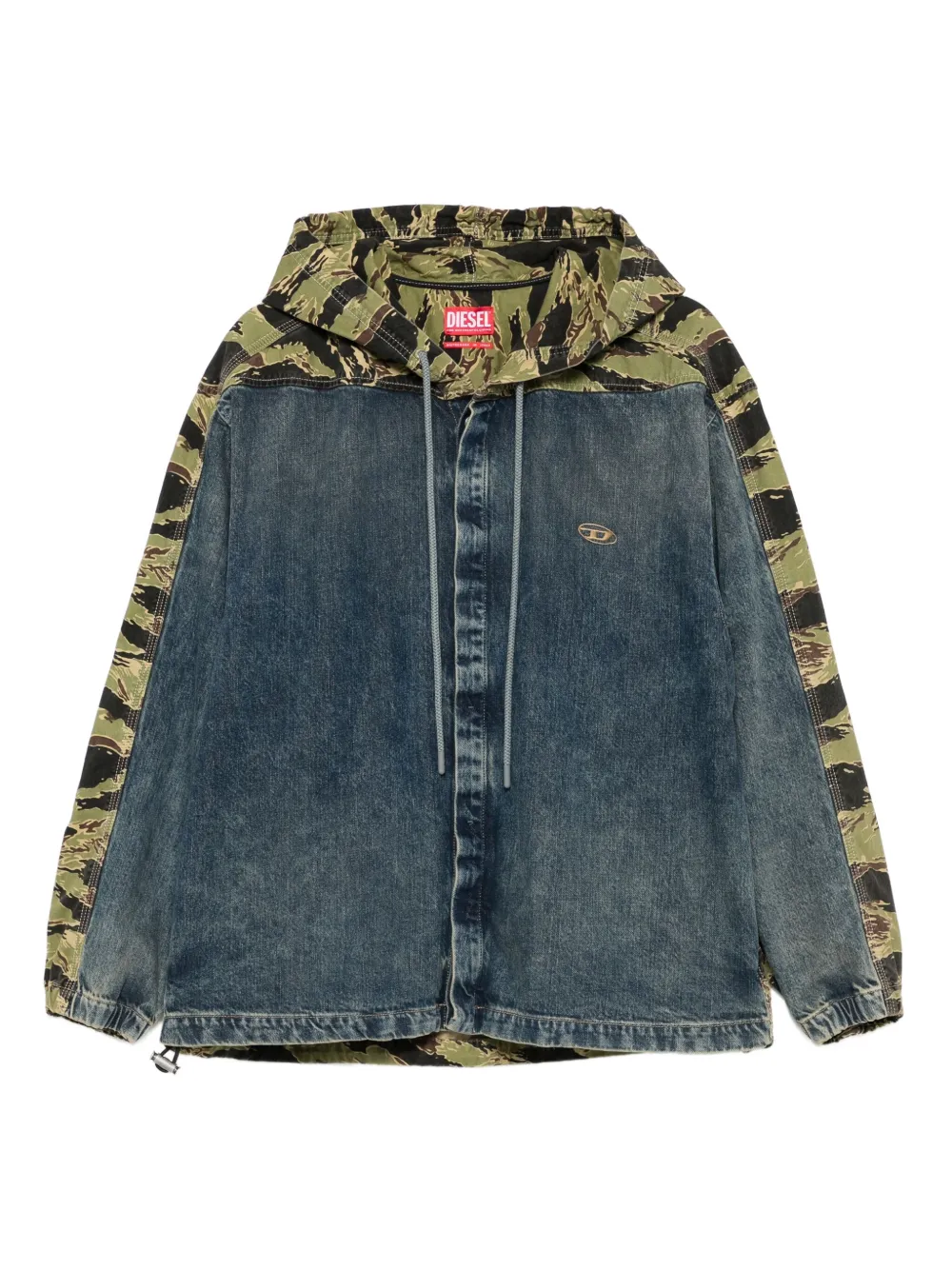 Diesel camouflage-panel denim jacket | Blue | Image 1