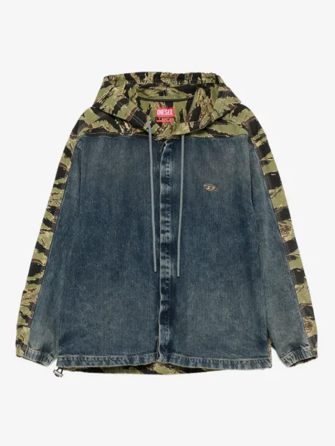 Diesel chamarra con panel militar