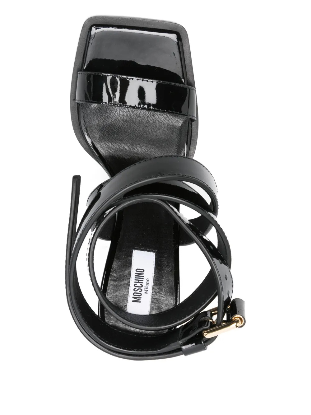 Moschino 90mm ankle-wrap sandals Black
