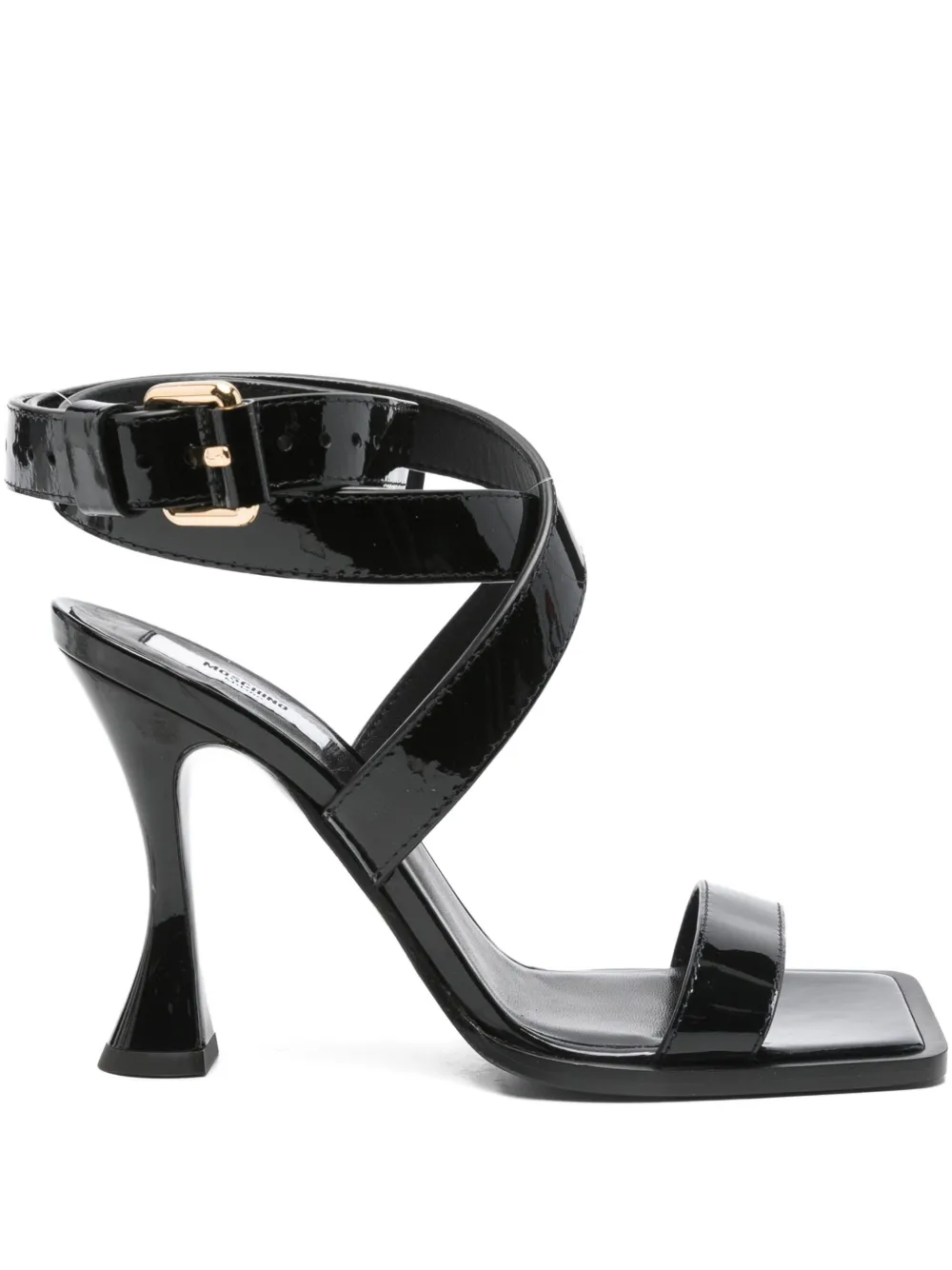 Moschino 90mm ankle-wrap sandals Black