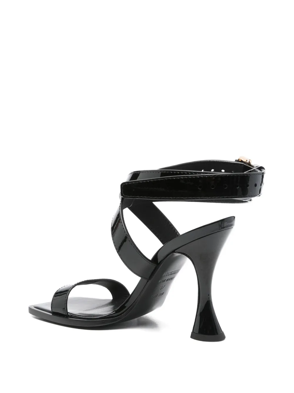 Moschino 90mm ankle-wrap sandals Black
