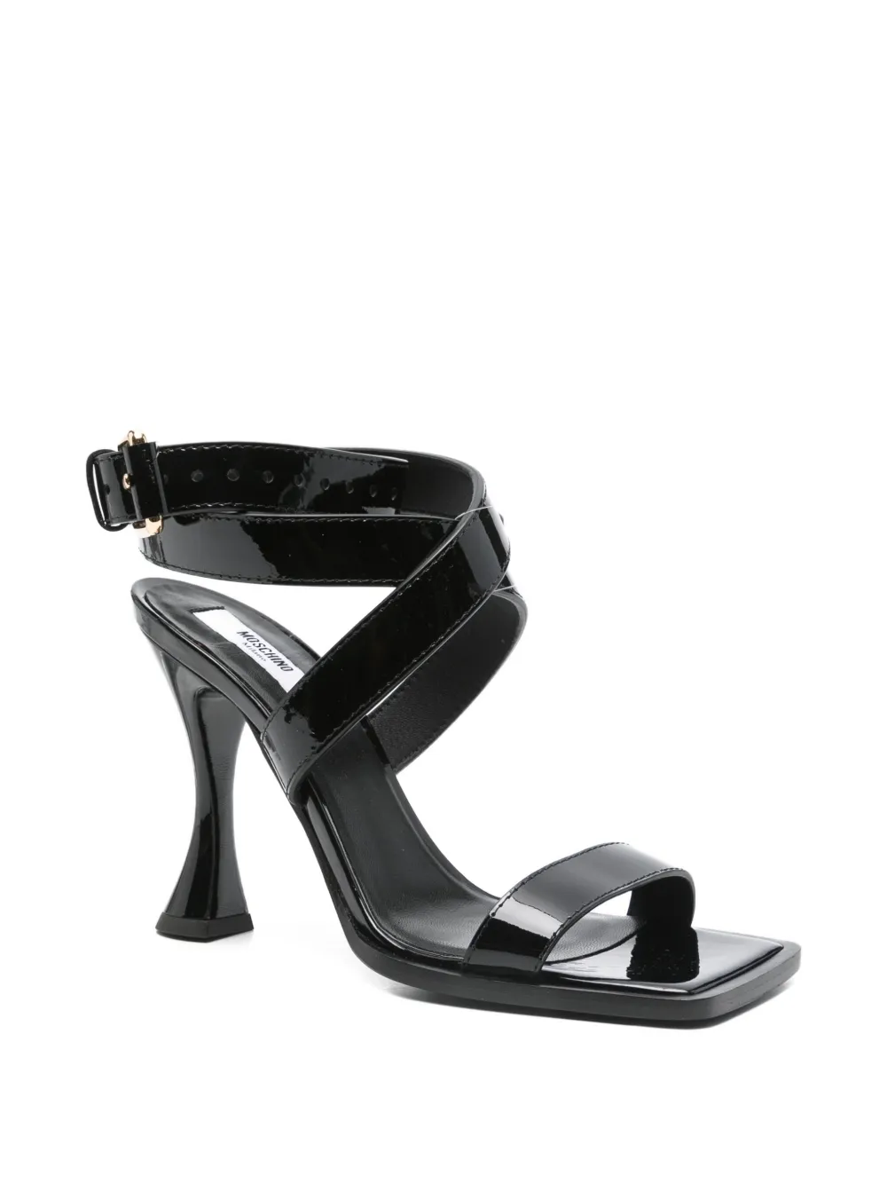 Moschino 90mm ankle-wrap sandals Black