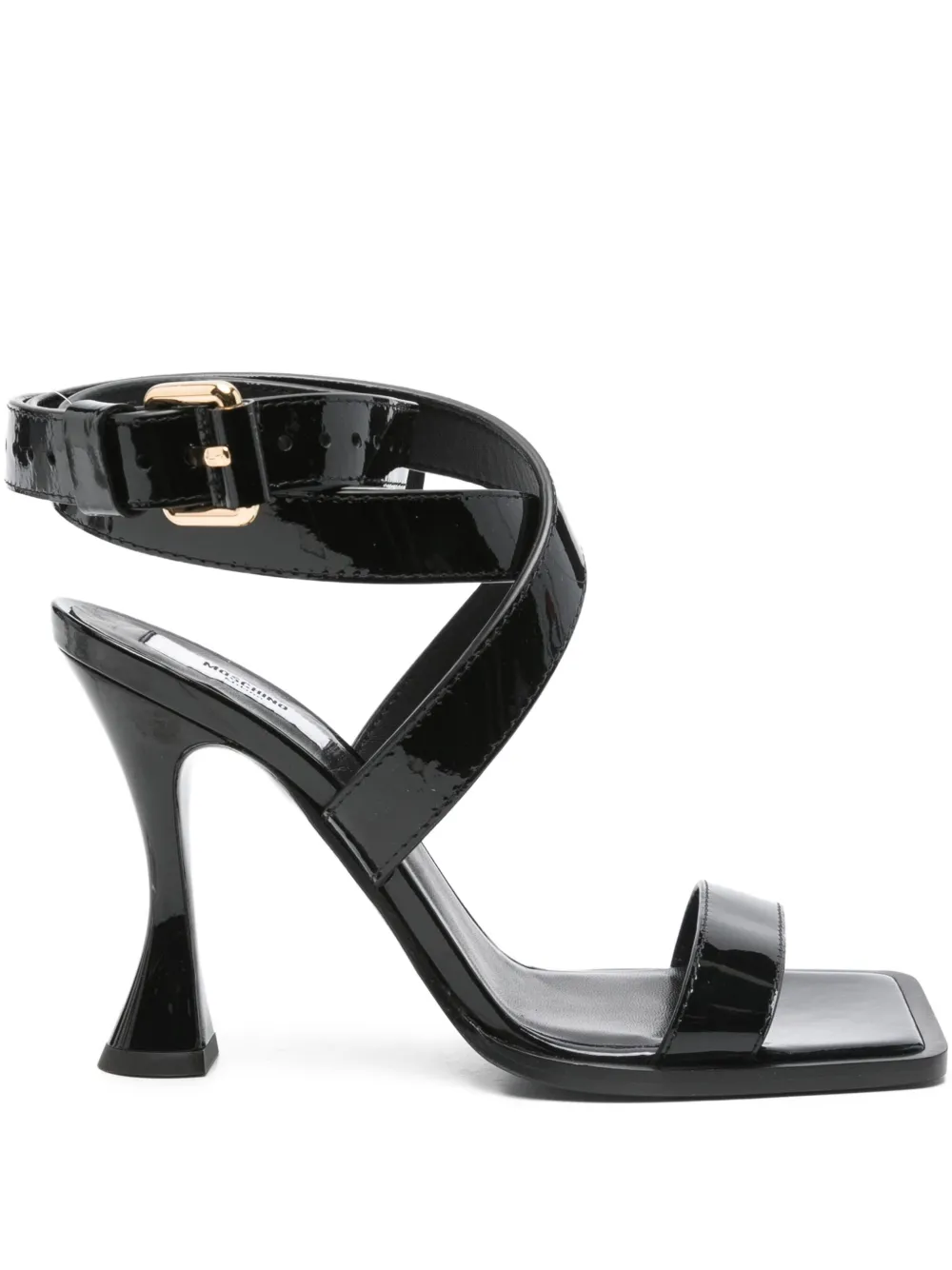 Moschino 90 mm sandalen met enkelbandje Zwart