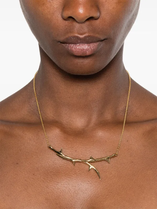 Shaun Leane Rose Thorn Horizontal Necklace | Gold | FARFETCH FI
