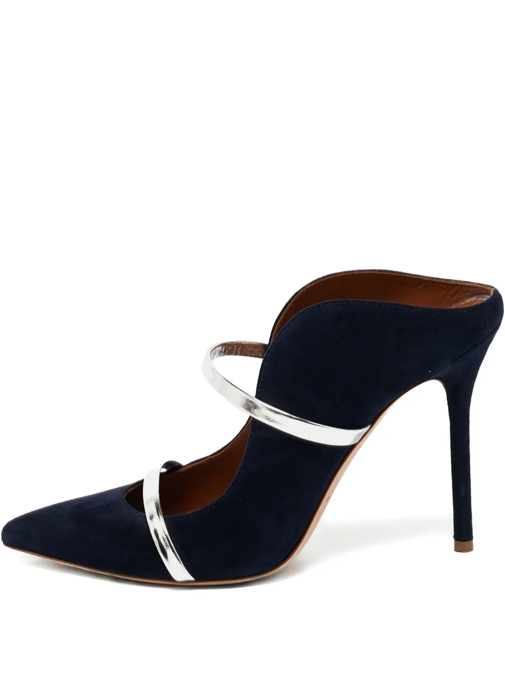 Malone Souliers pre-owned 105mm suede mules | Blue | Image 1