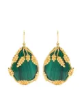 Aurelie Bidermann Francoise pendant malachite earrings - Gold