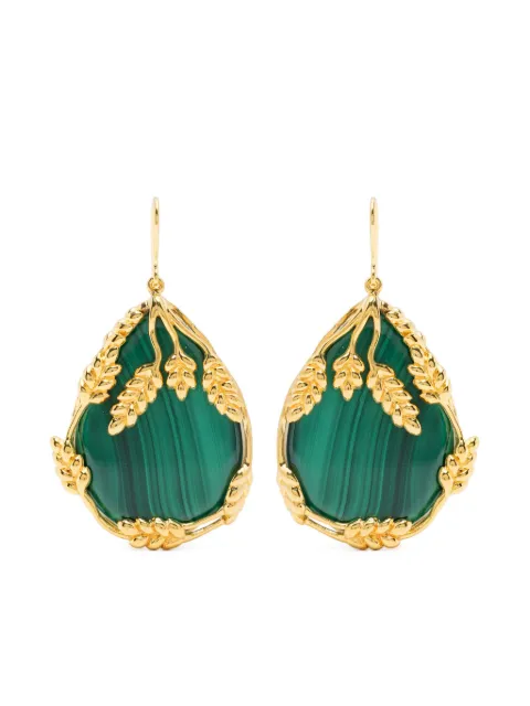Aurelie Bidermann Francoise pendant earrings malachite