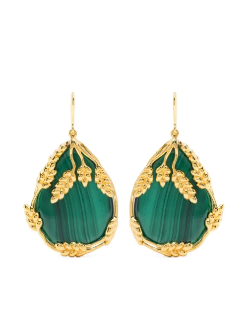 Francoise pendant malachite earrings - Aurelie Bidermann - Modalova