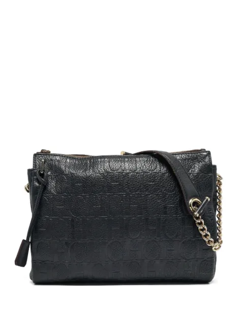Carolina Herrera Vintage pre-owned monogram leather shoulder bag