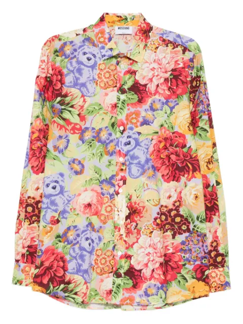 Moschino camisa con estampado de osito floral