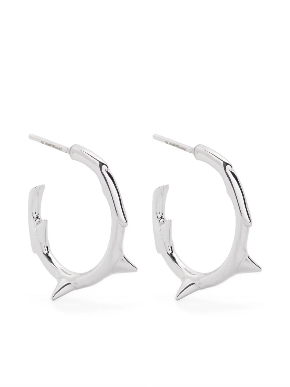 Shaun Leane small Rose Thorn hoop earrings - シルバートーン Shaun Leane small Rose Thorn hoop earrings - シルバートーン