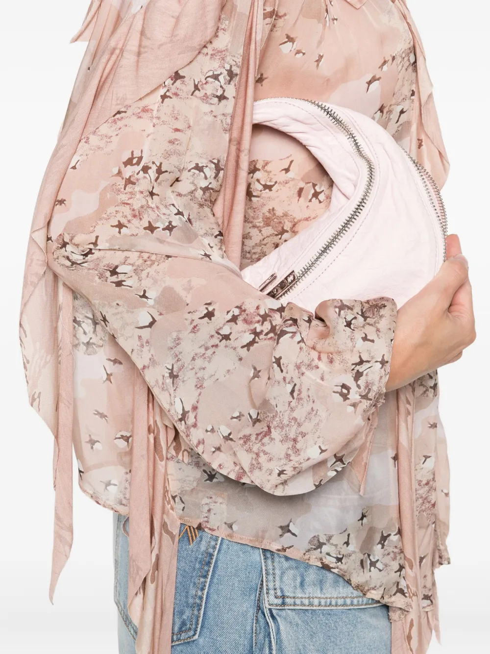 Diesel Blouse met ruches Bruin