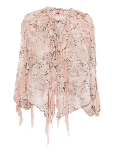 Diesel ruffled printed blouse 