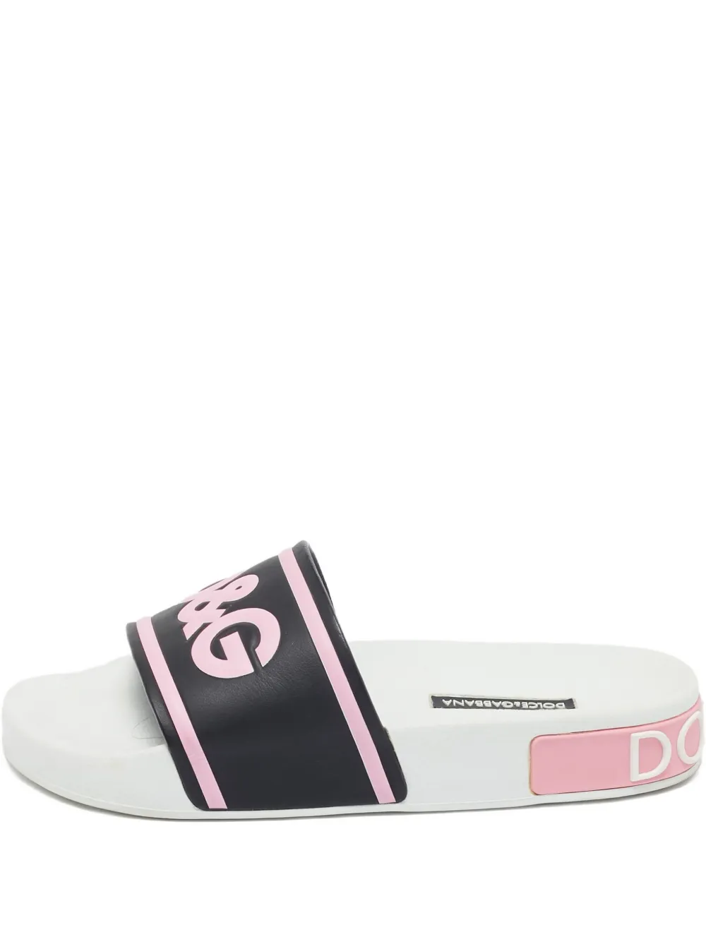 Pre-owned Dolce & Gabbana 2024 Logo Heart Slides