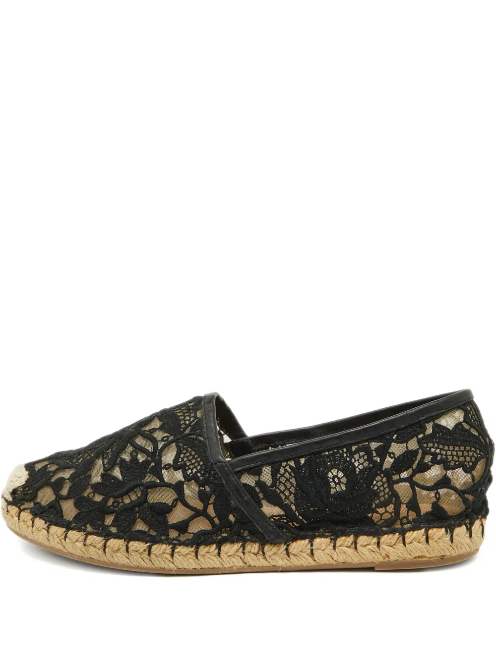 Pre-owned Valentino Garavani Floral Lace Espadrilles