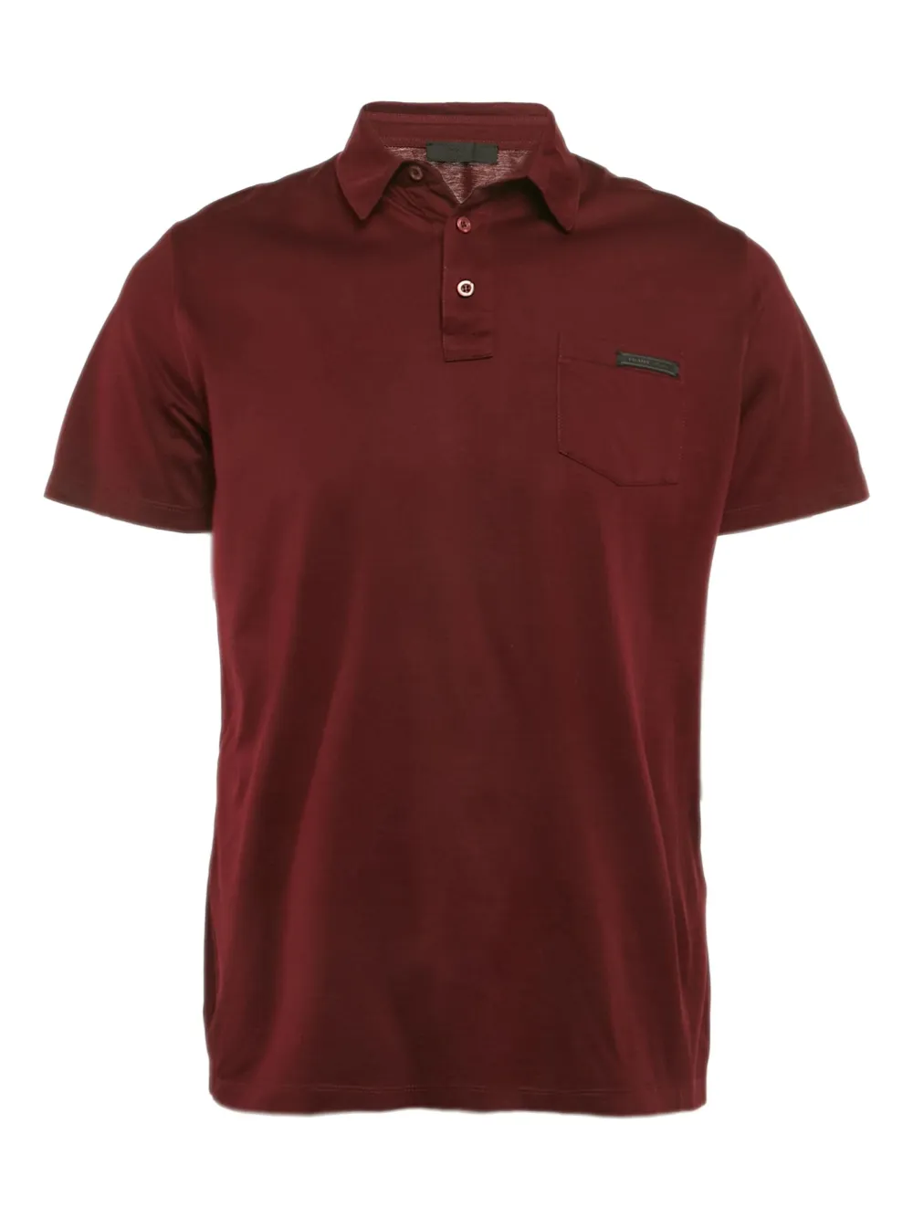 Prada Pre-Owned logo-appliqué cotton polo shirt | Red | Image 1