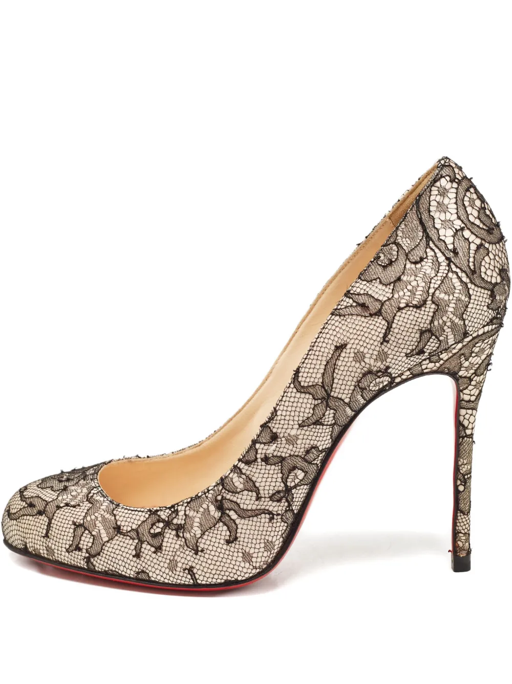 Christian Louboutin Pre-Owned レース パンプス 110mm - ブラック Christian Louboutin Pre-Owned レース パンプス 110mm - ブラック