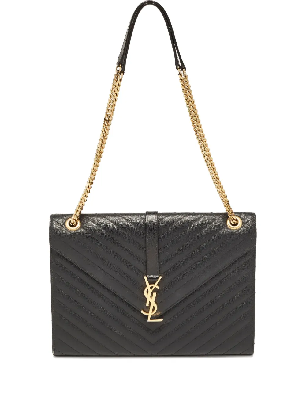 Saint Laurent Pre-Owned Envelope leather shoulder bag | Black | Image 1