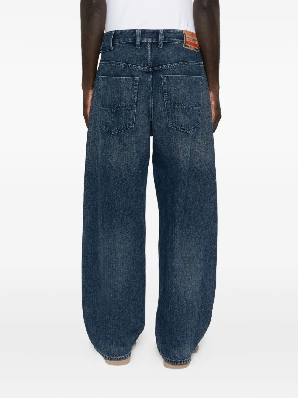 Diesel Katoenen jeans met zakdetail Blauw