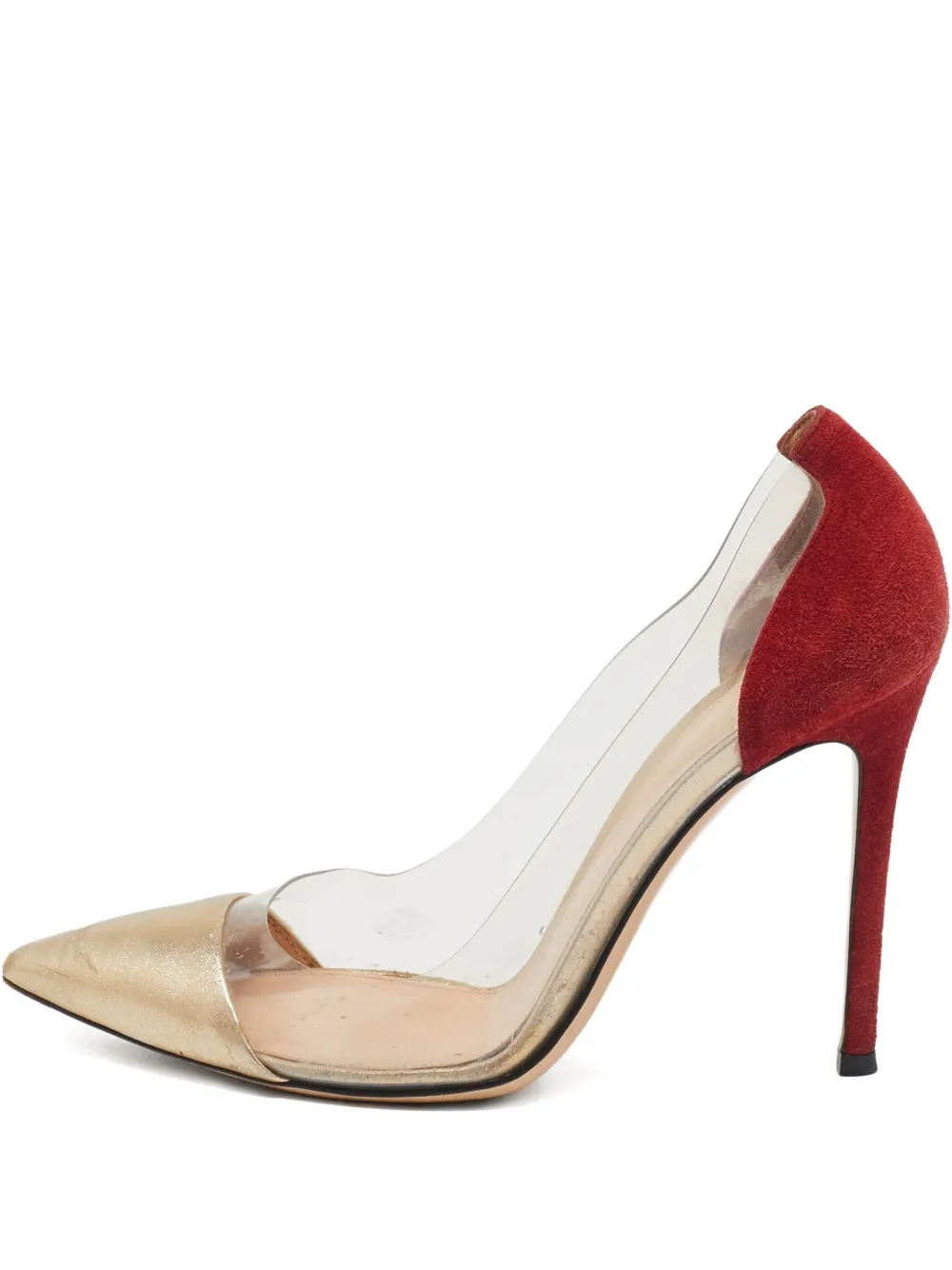 Gianvito Rossi 100mm pre-owned Plexi pumps | Red | Image 1